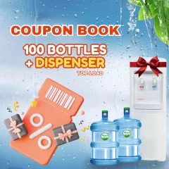 Package 100 bottles - Top Load Dispenser Included
